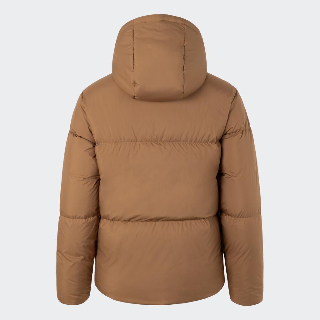 Adidas Puffy Down Jacket Water-Resistant Warm Sports Casual Down Jacket Men Jackets Desert-Brown JV6189