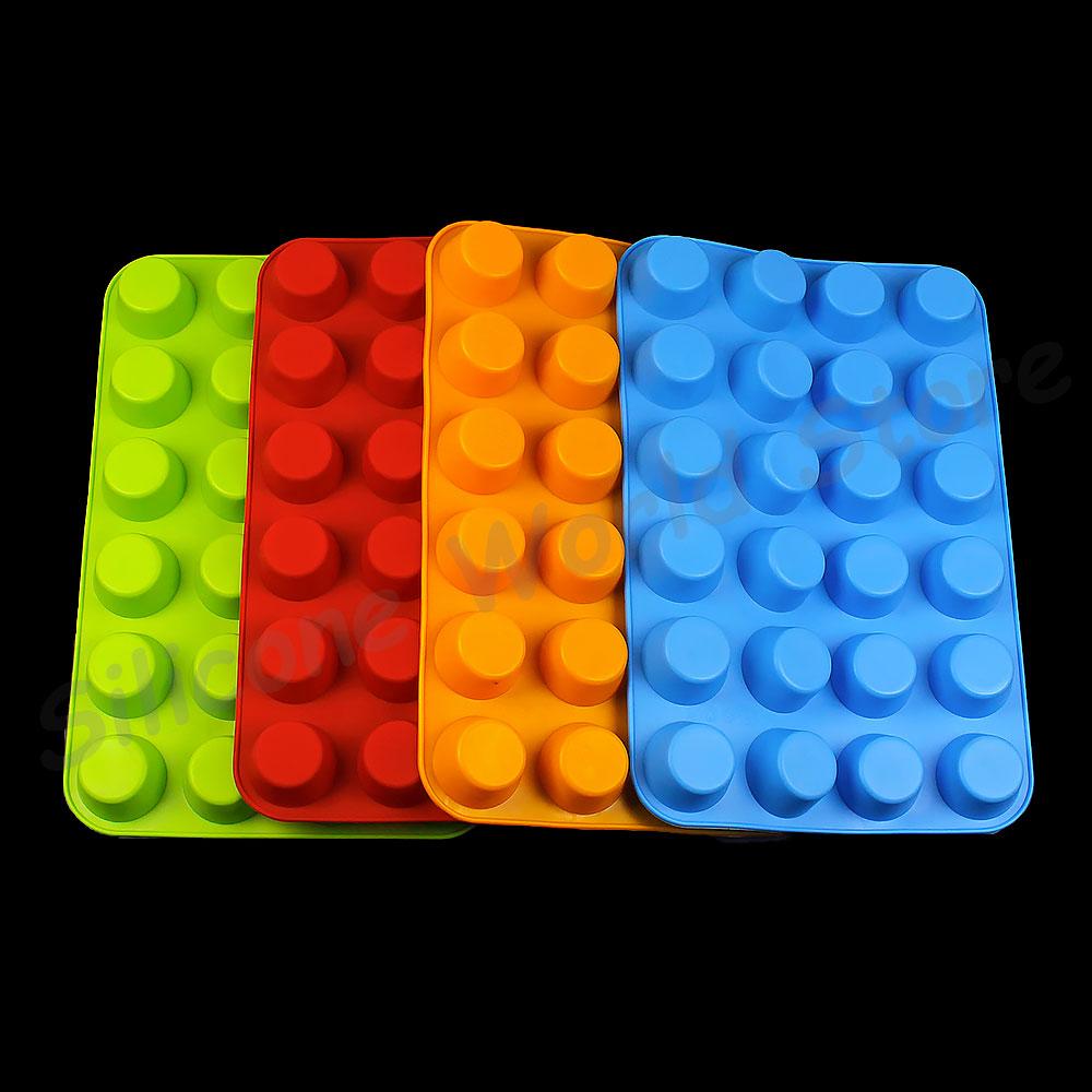 Silicone World Silicone Cake Molds 24 Holes Mini Muffin Cup Soap Cookies Puff Dim Sum Cupcake Mold Baking Tray Baking Tools