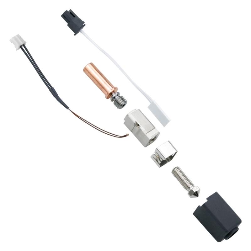 

For 2 Ceramic Heating Block Kit All Metal Nozzle Hot End Print Head Kit 0.4mm Print Hot End for 2 High Temperature 1