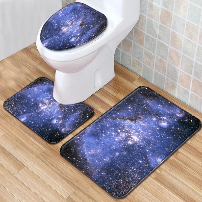 Star Bathroom Floor Mat Toilet Three-Piece Set