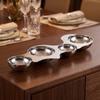 Four-Bowl Snack Platter Divided Multi-Bowl Serving Tray Sectioned for Cafes