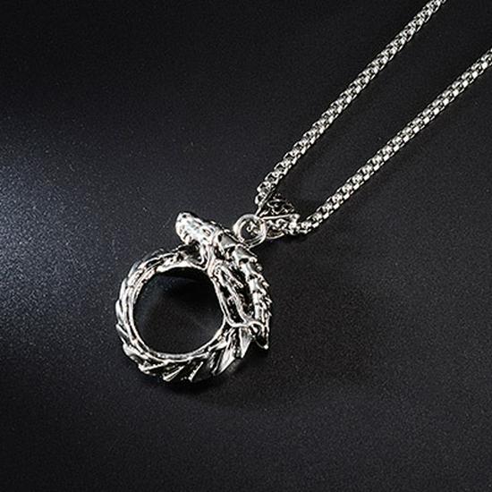 Trendy Titanium Steel Men's Dog Tag Necklace - Hip-Hop Style Pendant Chain