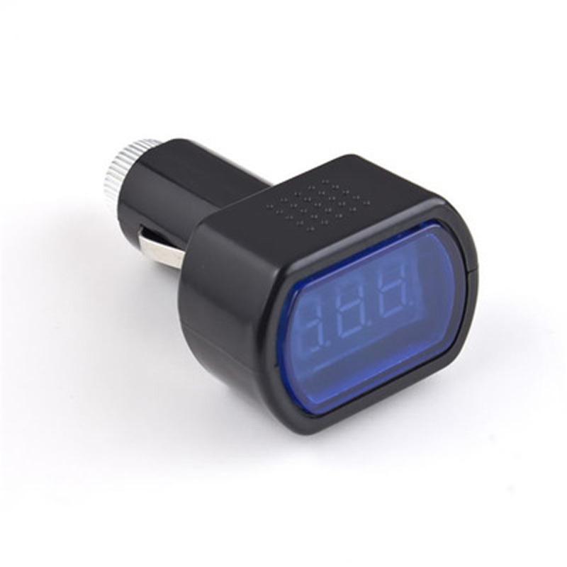 Over-current New Digital LED Volt Gauge Meter Display 12V-24V Black Gauge Mini Plastic Volt Voltage 1pcs Digital