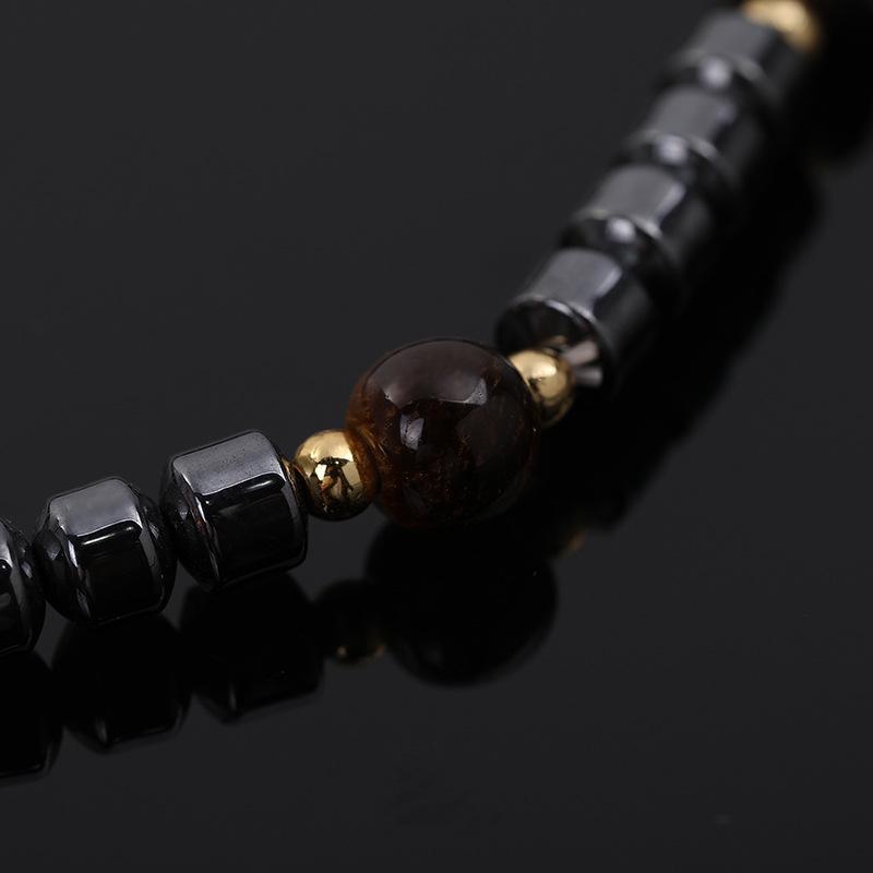 Simple Weight Loss Magnetic Therapy Anklet Round Magnetic Stone Therapy Slimming Hematite Stretch Magnet Jewelry Health Anklets