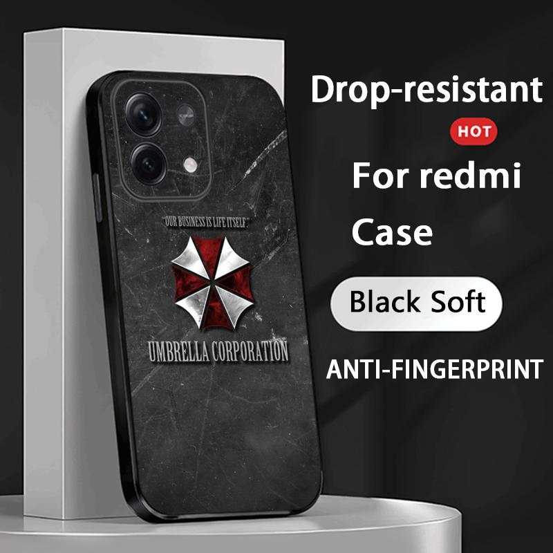 

Classic Evil Umbrella Hot pattern Phone Case For Redmi Note 14 13 12 11 Pro Plus S 5G 14C A3 Soft Black Phone Cover Redmi Note 12 Pro+