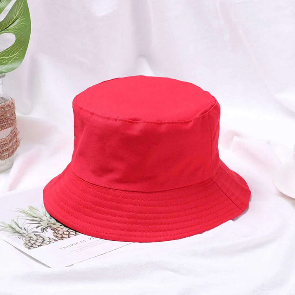 Fashion Cotton Bucket Hats Summer Foldable Sunscreen Hat Solid Hip Hop Wide Brim Beach UV Protection Fisherman Hat