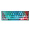 Gaming Keyboard USB 61 Keys Contrast Color RGB Light Key Line Separation Mechanical Wired Keyboard for Office Games