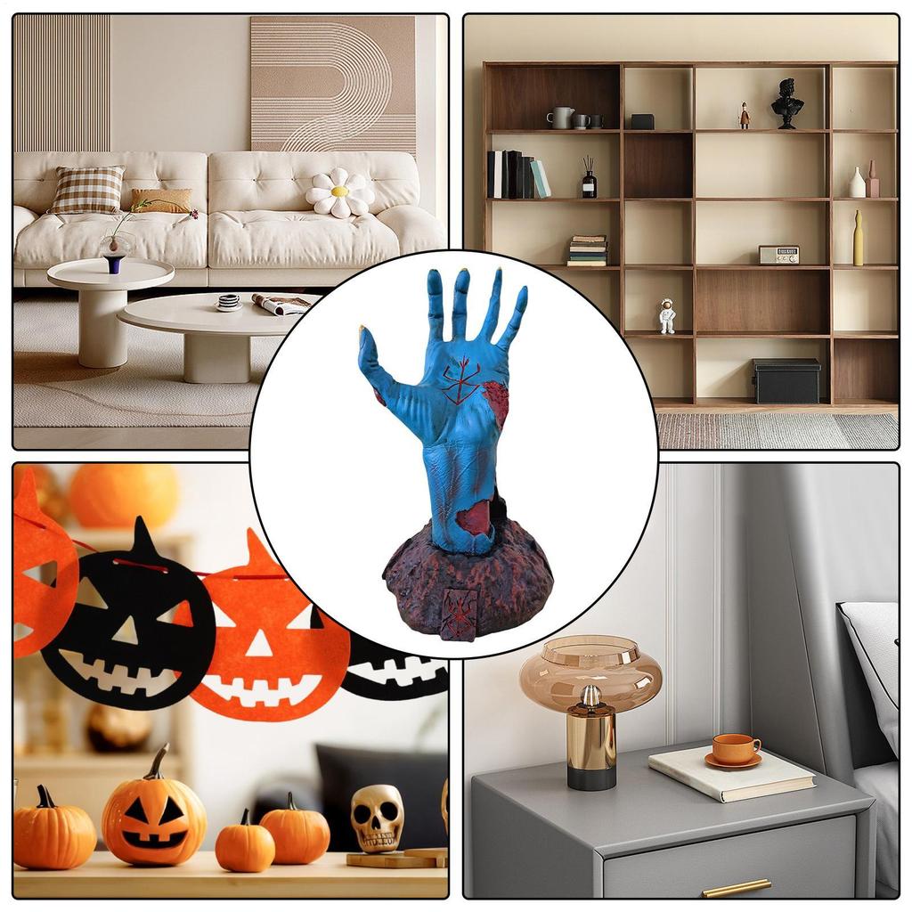 Resin Statue Hand Of Death Desk Sculpture Resin Halloween Decoration Desktop Stand For Nightstand Bathroom Balcony Kitchen
