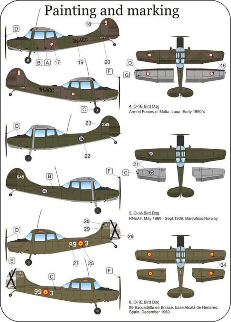 LF Model Scale Italian Cessna Bird Dog Military Aircraft Plastic Model LFMPE7274 1/72 L-19/O-1