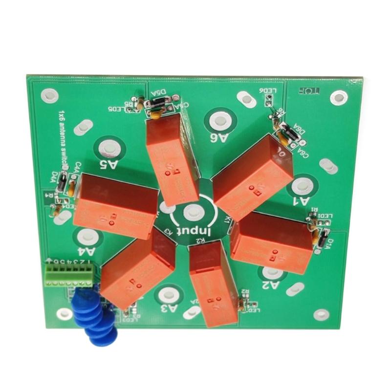 6 1 Coax Remote Antennas Switchs Kit DIY Project For Radio Shortwave 1.8MHz To 60MHz 6 Channel SO 239 Connector PCBs Board