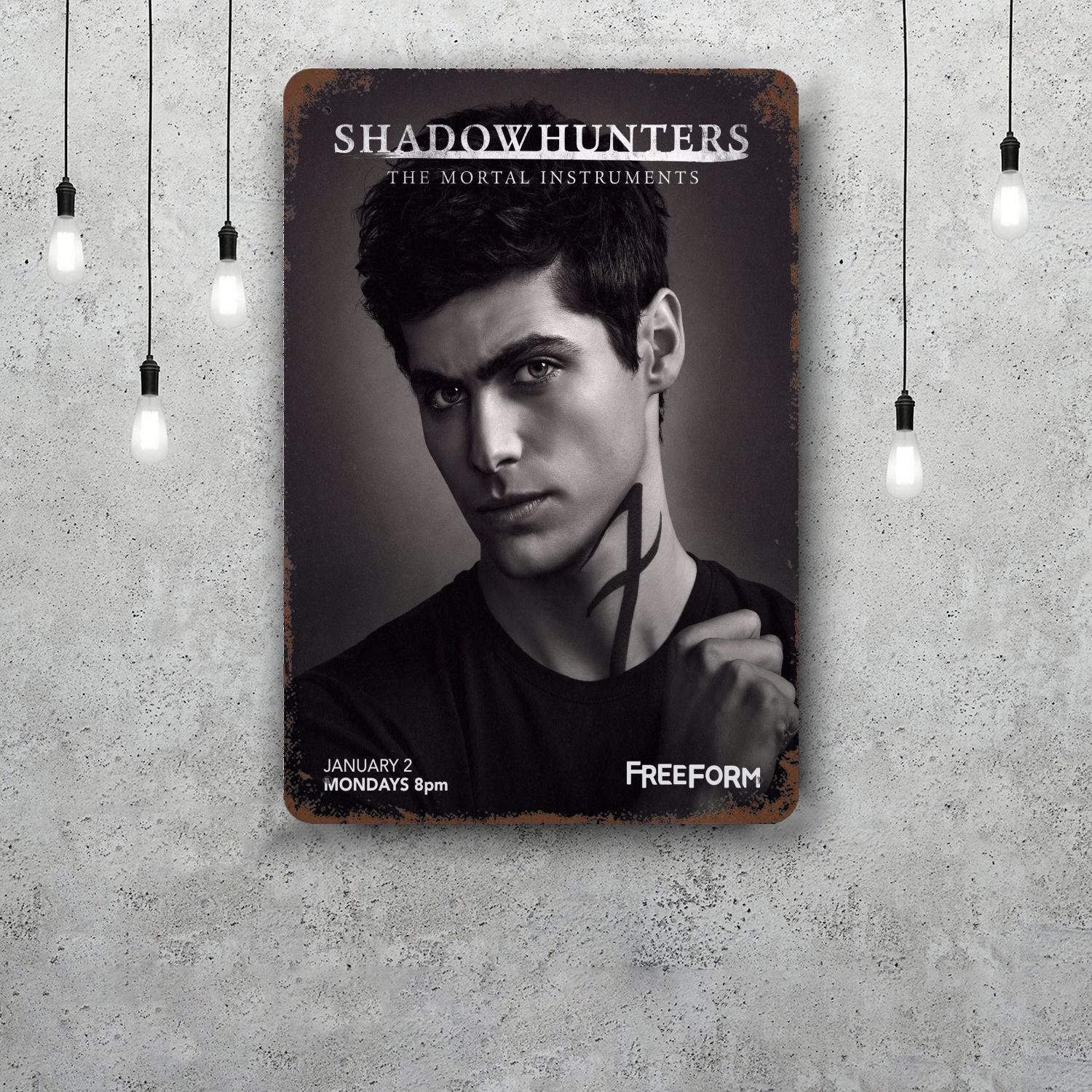 

shadowhunters TV show Metal Signs wall decor Vintage Tin Signs Captain Metal Poster Decor for Bar Pub Club Wall Decoration 20x30cm（7.8x11.8inch）