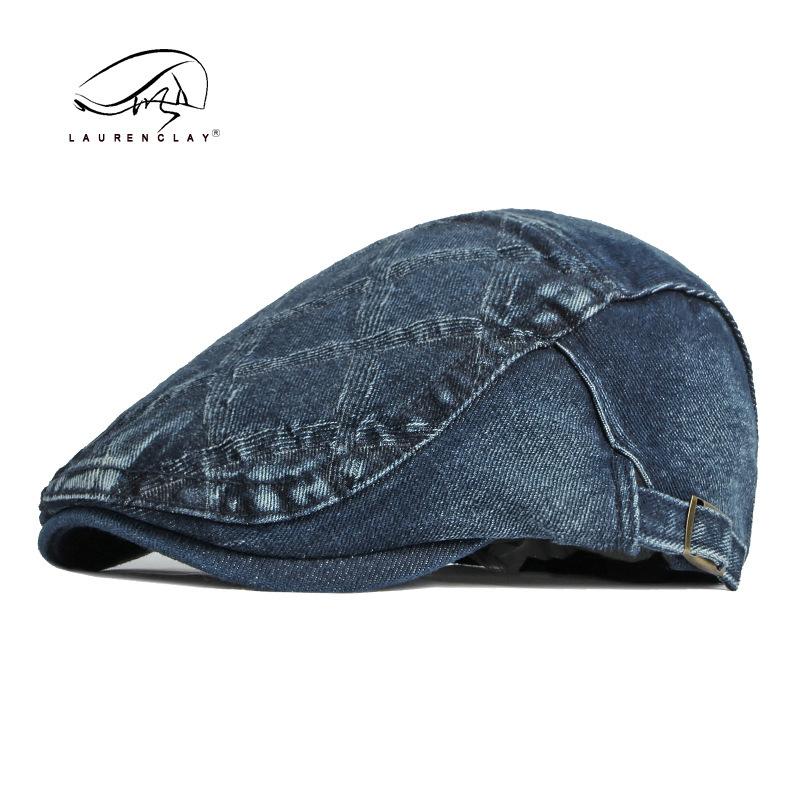 Korean Version of the Fashion New Beret Men's and Women's British Retro Cap Painter Hat Washed Denim Forward Hat Tide