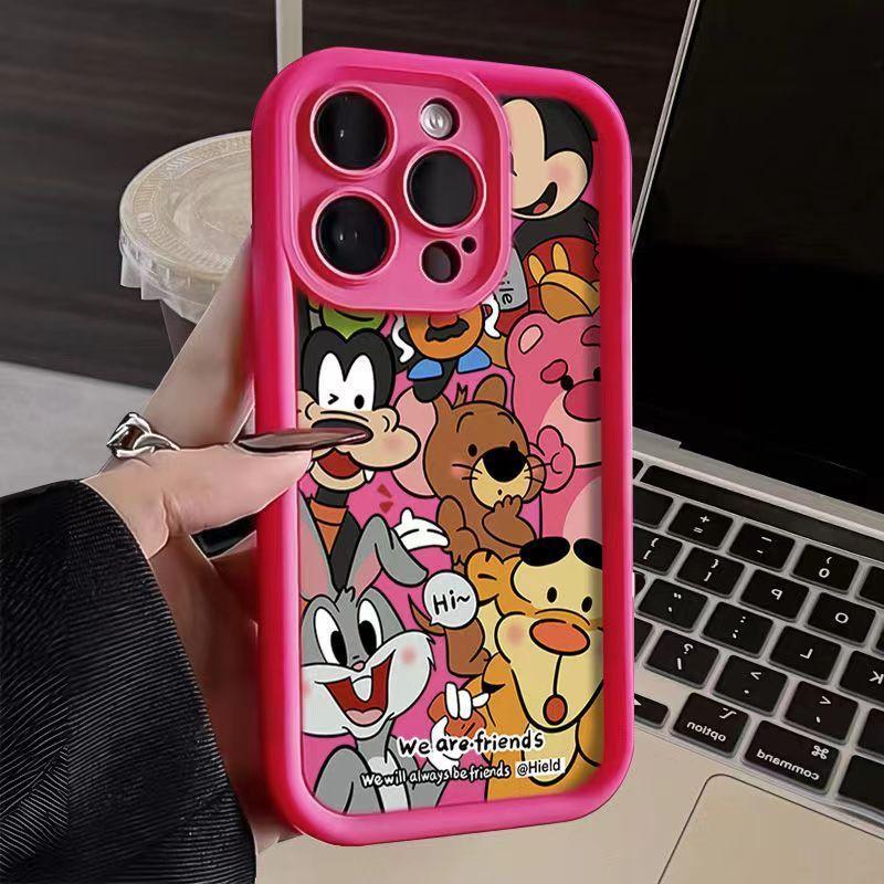 Cartoon Mickey Strawberry Bear Family iPhone11proamx Apple 11 Mobile Phone Case 11 Days Eye 11 Ladder 11 Tide