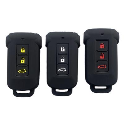 Silicone Car Key Cover Case for Mitsubishi Delica D5 Outlander 2014 Pajero Remote Key Car Accessories Bag