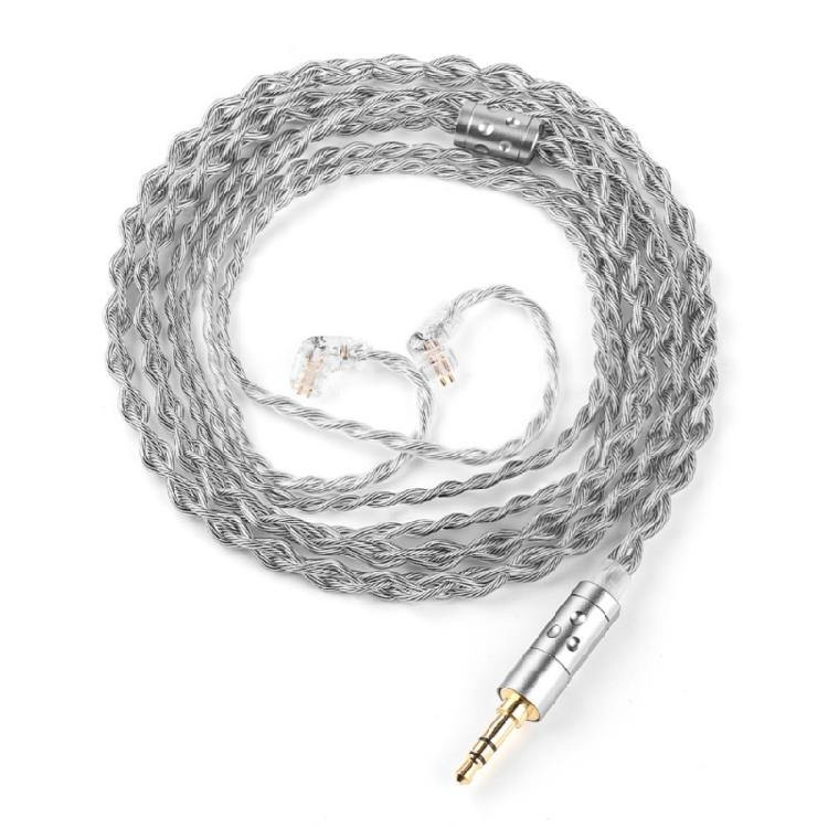 Flexible Silver Plated OFC 2Pin Earphone Cable Featuring 336Core Structure And Universal Compatibility 3.5mm Plugs