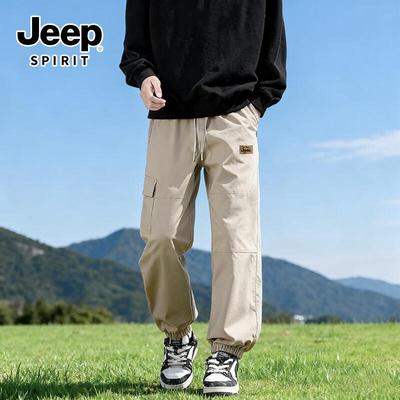 JEEP SPIRIT Men's 2025 Autumn Loose Fit Jogger Cargo Pants
