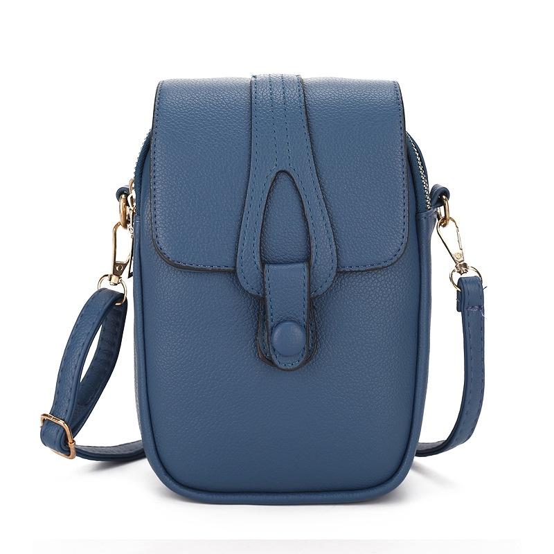 IELGY women's lychee pattern red messenger mobile phone bag