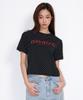 OPENING SUNSHINE Dot Short Sleeve Logo Crop T-Shirt Black