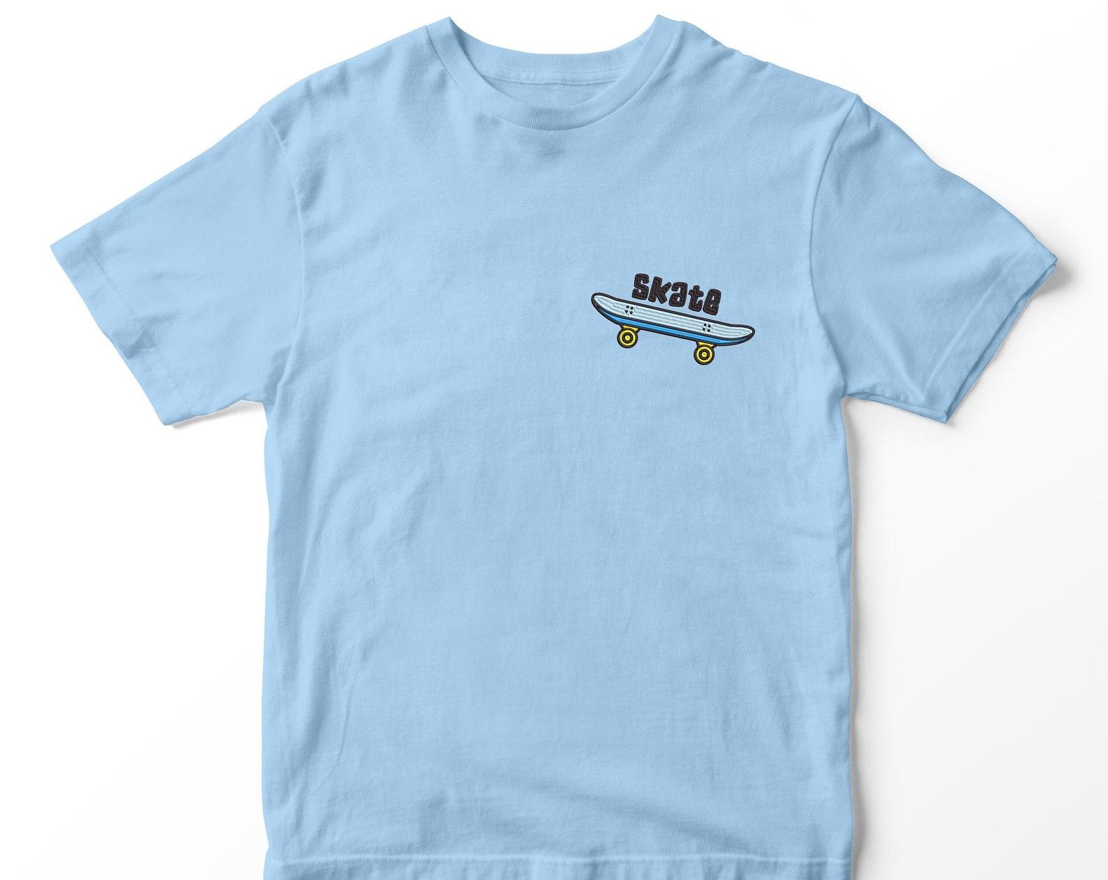 Skateboard T-shirt Boys Girls Clothing Kids Embroidered Gifts 100