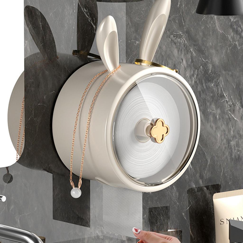Wall Mounted Toilet Tissue Box Bathroom Roll Paper Dispenser Waterproof Plastic Tissue Container for Bathroom Kitchen