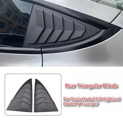 For Tesla Model 3/3 Highland Model Y/Y Juniper Rear Triangle Blinds Rear Triangle Window Spoiler Louver Shutter Cover Decoration