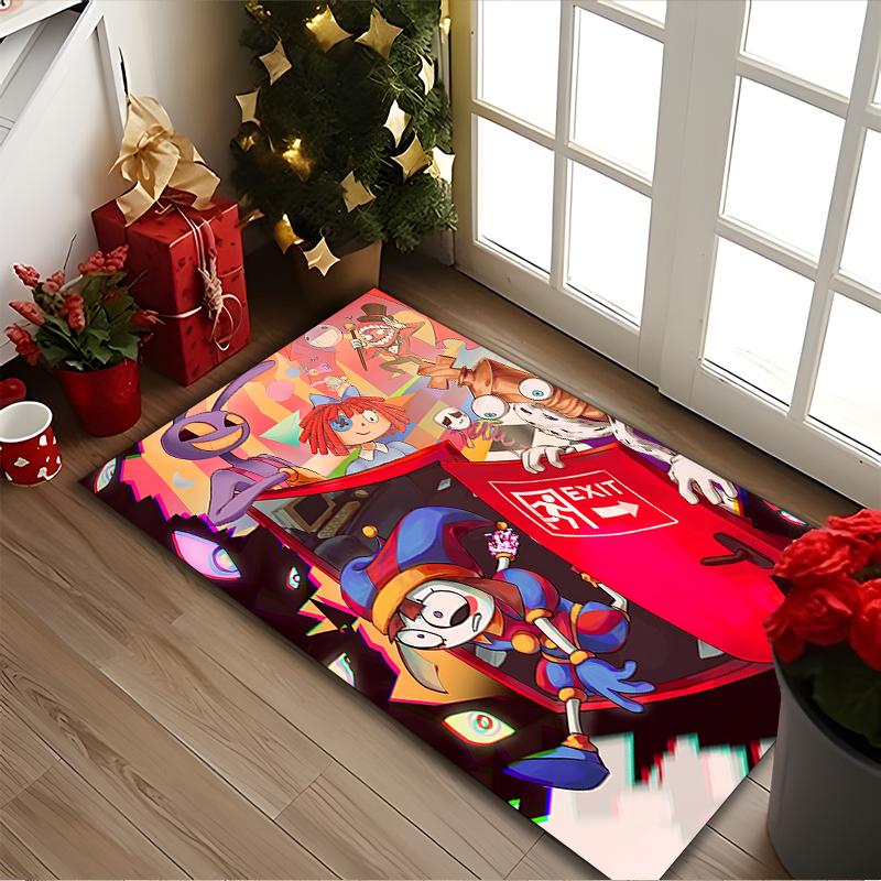 1pc The Amazing Digital Circus Carpet for Room Floor Mat, Comfortable Office Chair Printed Area Rug, Beautiful Hotel Rug