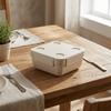 Wheat Straw Double-layer Lunch Box Food Grade 960/1250 Ml Meal Container Compartmentalized Leak-proof Lunch Container