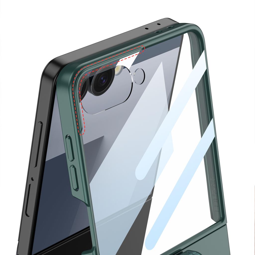 Samsung Z Flip7 Mobile Phone Case Ultra Thin Full Enclosure Film Integrated Z Ring Folding Mobile Phone Protection Case