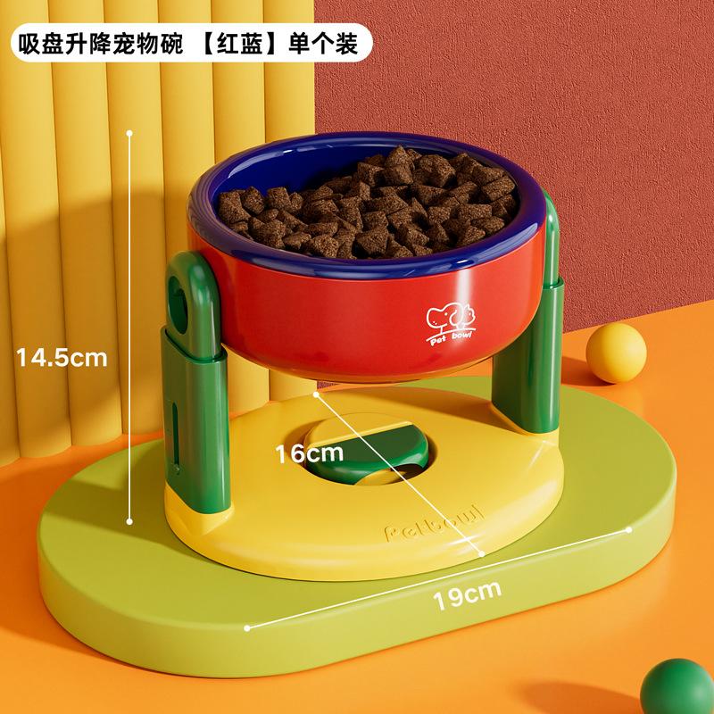 Elevated Adjustable Pet Bowl for Dogs Cats Anti-Slip Raised Food Water Bowl Protect Neck Universal Pet Feeder No-Tip Design