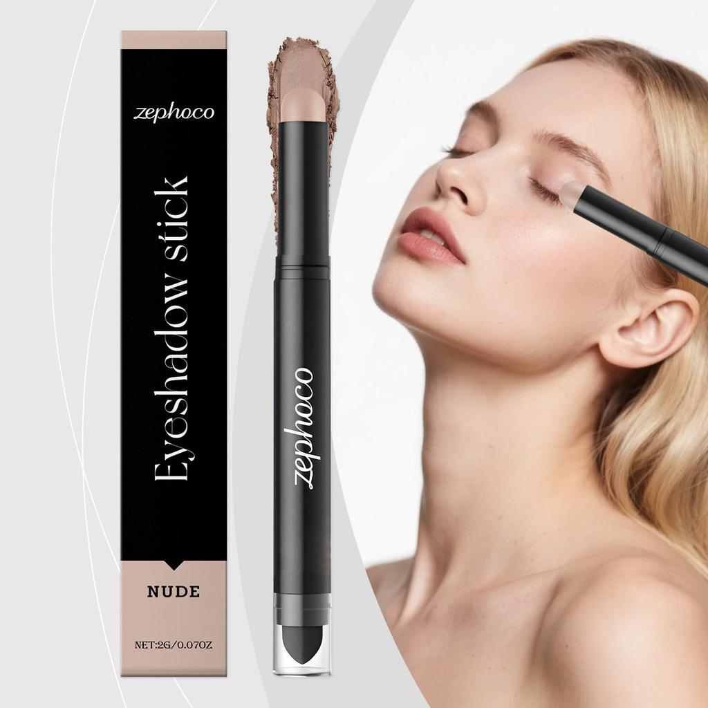 Zephoco Rose Gold/Caramel/Deep Purple/Peach Pink/Rose/Nude Eyeshadow Stick, Long-Lasting, Color-Intense, Smudge-Proof, Waterproof Eye shadow Pencil