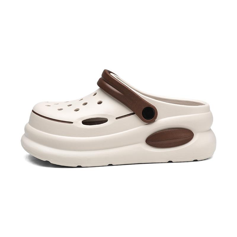 Hole Shoes Women's New Summer Thick-soled Wear-resistant and Comfortable Bag Head Non-slip Outer Wear Beach Cool Slippers