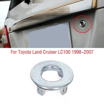For Toyota Land Cruiser LC100 FJ100 1998-2007 Car Rear Trunk Tailgate Tail Door Lock Hole Chrome Decorative Trim Ring