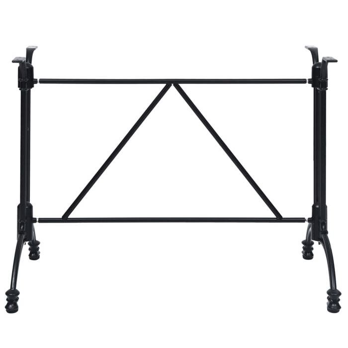 VidaXL Pied de Table de Bistro Pied de Table de Remplacement Jambe de Rechange de Table de Bistro Accessoire de Meuble Noir 325436
