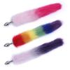 Faux Fur Rainbow Anal Plug Tail Kitten Pet Play Non Vibrating Butt Plugs