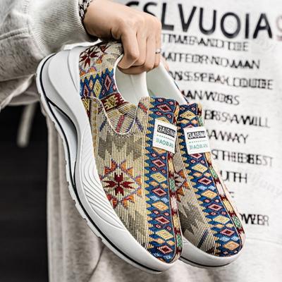 Fashion Men's Shoes 2025 New Spring Floral Cloth Designed Versatile Sports Casual Shoes Fashion Trend Comfortable Lightweight Sneakers