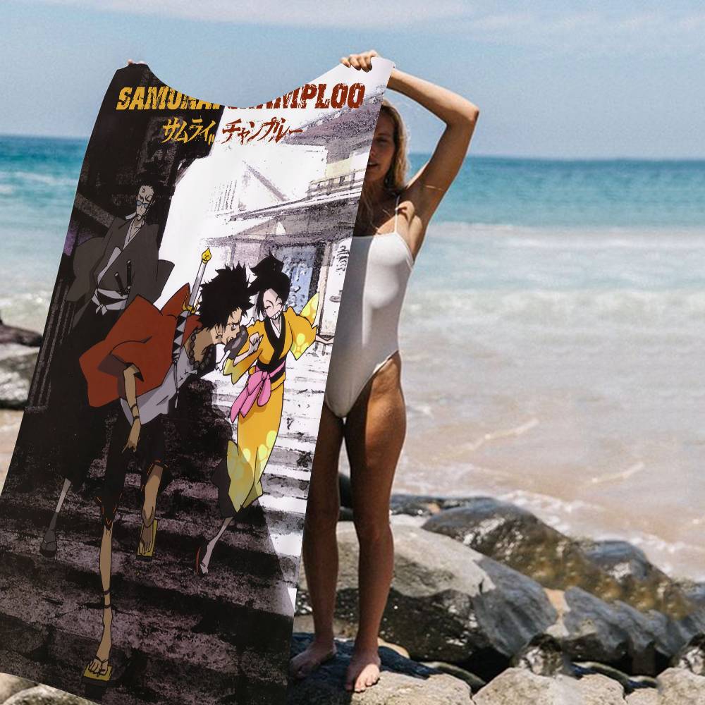 Adventure Samurai Champloo Big Microfiber Beach Towels Quick Dry Towel Sand Beach Towels Pool Towel For Travel Swim Pool Yoga