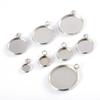 20pcs 6-30mm Gold Color Stainless Steel Cabochon Base Pendant Settings Blank Tray for Cameo Jewerly Making Components DIY
