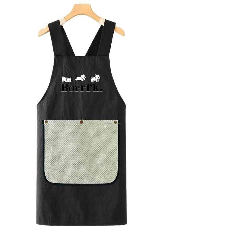 

Кухонний фартух Кулінарний модний корейський варіант Милий робочий одяг фартух One Size чорний