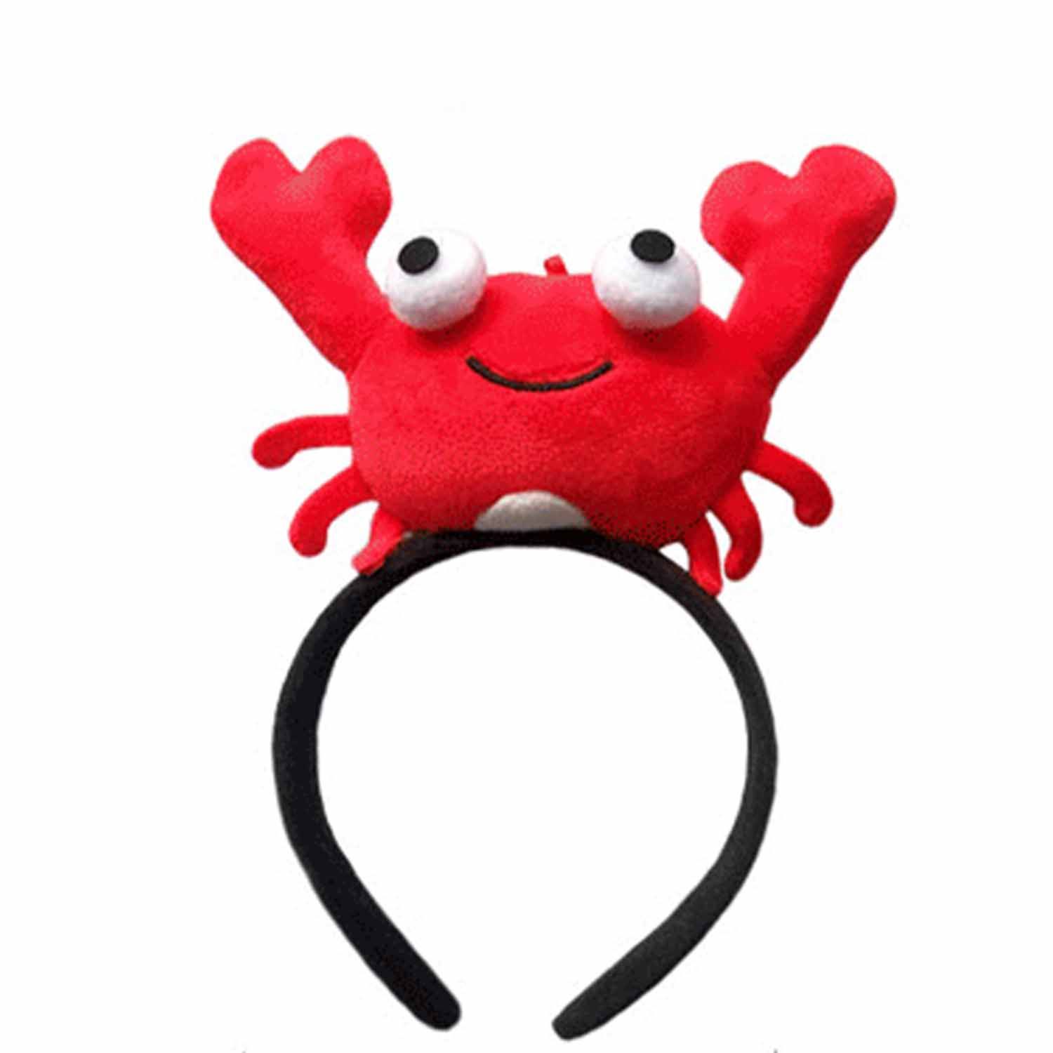 

Девочки Женщины Рак Краб Милая Повязка На Голову Плюшевая Заколка Для Волос Мытье Лица 2