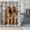 Adorable Bloodhound Puppy Shower Curtain, Waterproof Fabric With Hooks, Multiple Sizes Unique Pet Design For Bathroom Decor