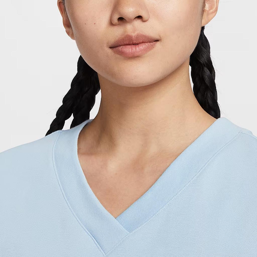 Nike V-Neck Skin-Friendly Golf Shirt Women Tops IH0940-441