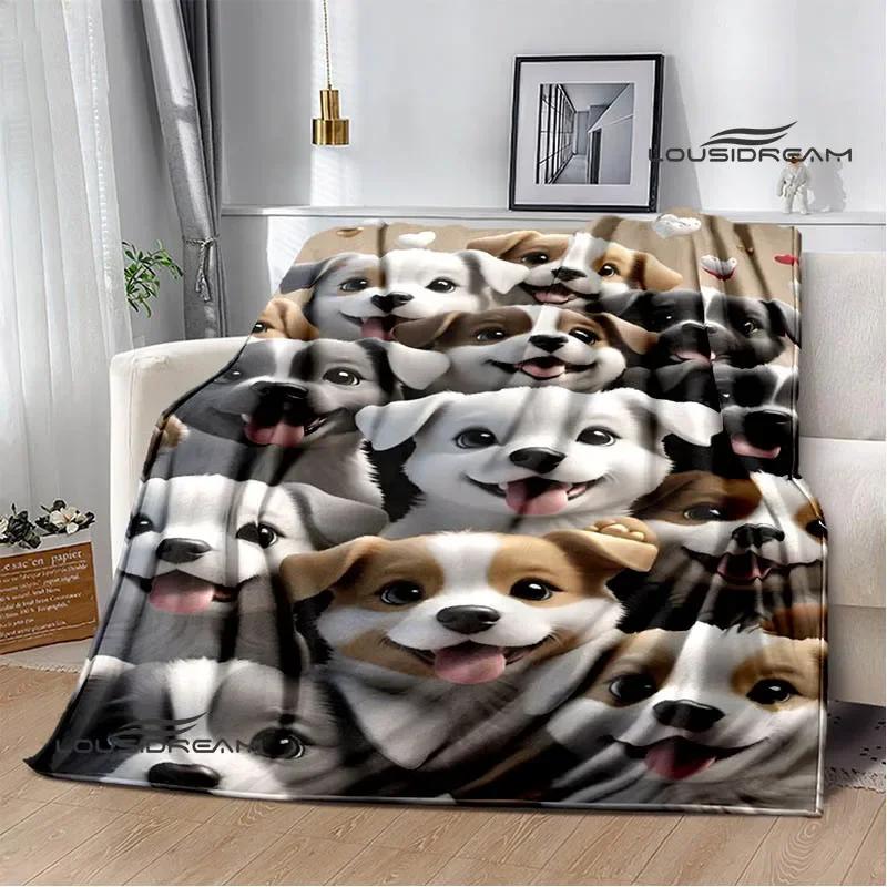 3D Cute dog printed blanket Flannel Warm blankets Soft and comfortable blanket bed linings cubre cama Birthday Gift