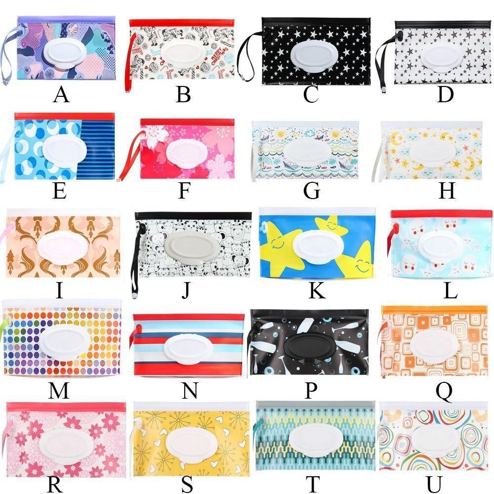 Zubehör Nachfüllbare Klappdeckel Druckknopf-Riemen Feuchttuch-Beutel Feuchttuch-Tasche Taschentuchbox Feuchttuchhalter Etui