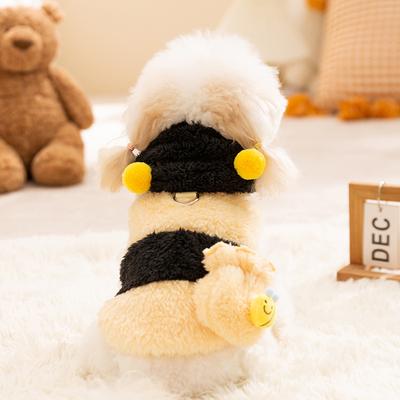 Liten Bi Hund Transformation Liten Hund Nalle Bigbear Två Ben Höst och Vinter Varm Katt Flanell Husdjurskläder