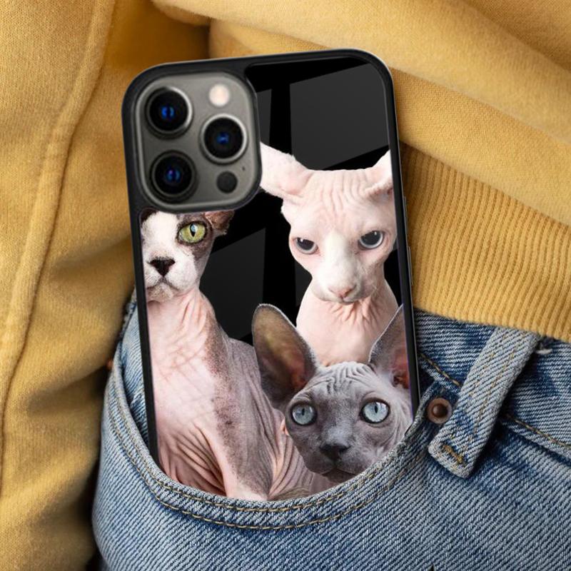 Sphynx Sphinx Cat Soft Phone Case for iPhone 17 Air 16e Pro max 15 Pro 13 14 Plus 11 12 MagSafe Magnetic Coque