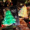 3D Christmas Card Sparkling Hand-Made Christmas Tree 3D Pop-Up Card Xmas Ornament For New Year DIY Greeting Card Gift Present