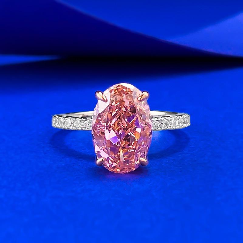 

Серебряное кольцо S925 овальное с камнем Papara Ice Flower Size 5