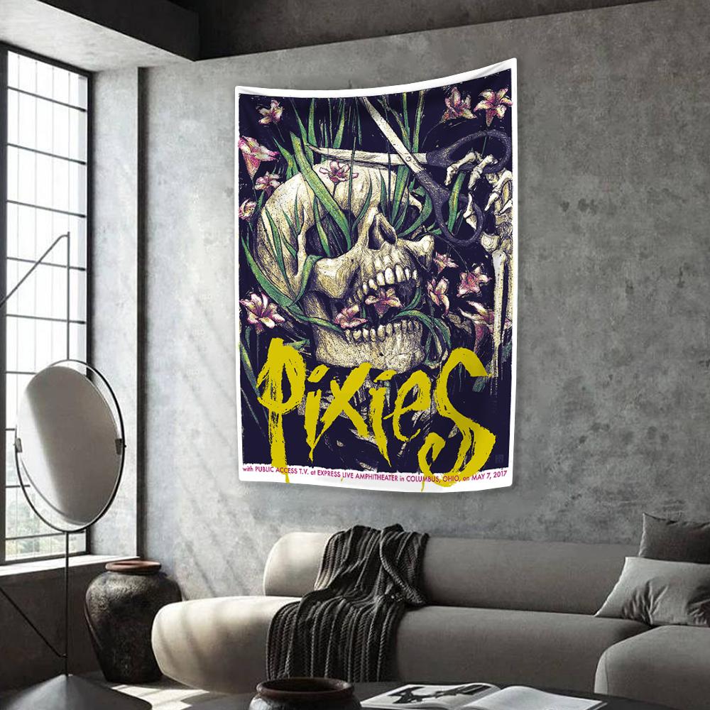 Alternative Rock Band Tapestry Pixies Home Decoration Large Fabric Wall Hanging Dormitory Party Background Concert Decor