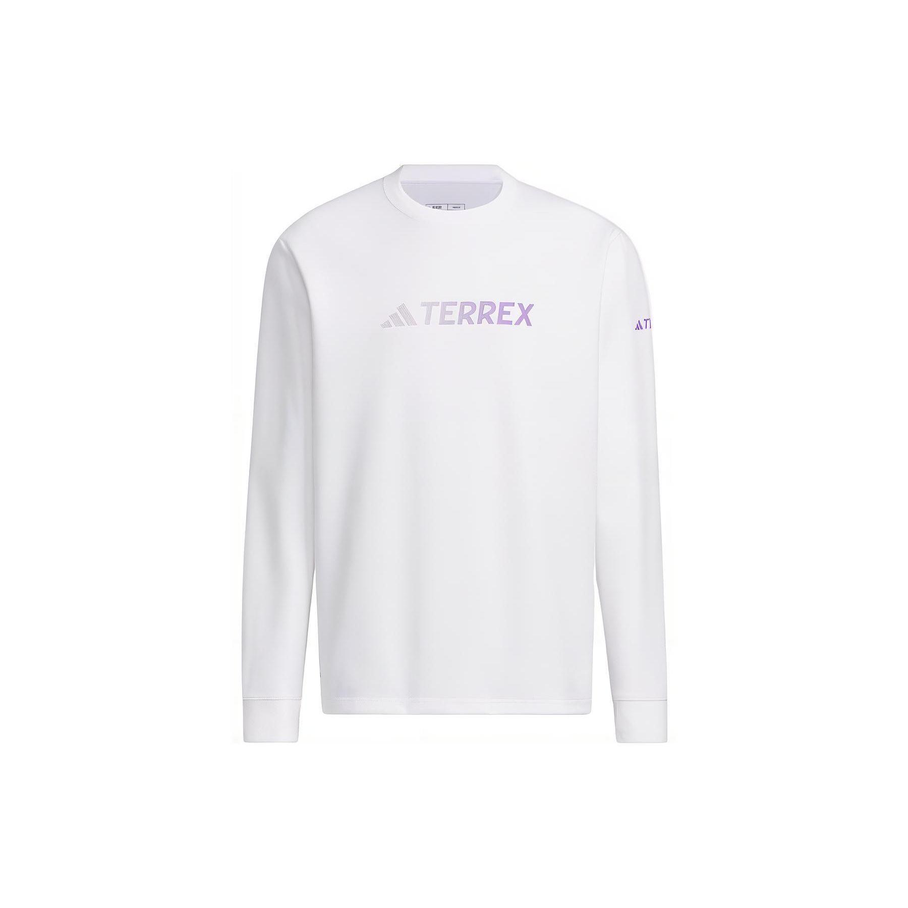 

Adidas Alphabet Logo Print Спортивная футболка с длинным рукавом Мужские топы Белый IP9945 L