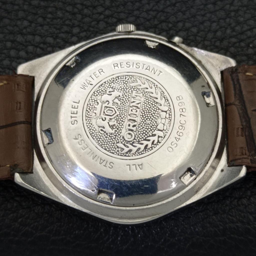 VINTAGE ORIENT AUTOMATIC 46943 JAPAN MENS WHITE COLOR DIAL WATCH a700714-5 R204-a700714